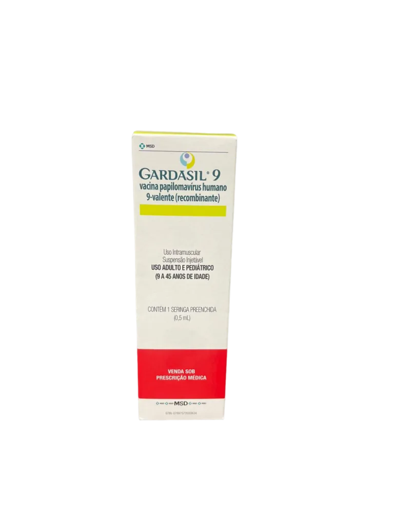Embalagem da vacina HPV 9-valente