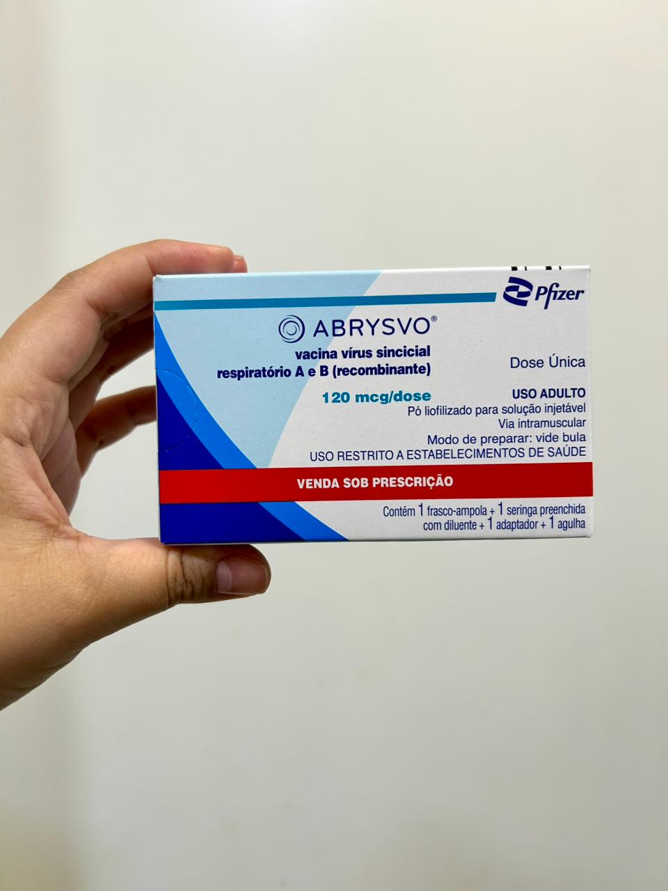 Embalagem da vacina VSR (Abrysvo)